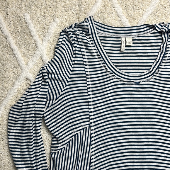 Cato Blue and White striped babydoll shirt size XL or 14/16 - Picture 2 of 4